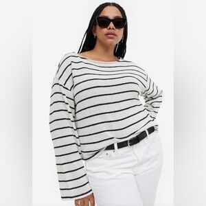 H&M Striped Cropped Sweater